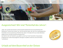 Tablet Screenshot of ferienhof-lunau.de